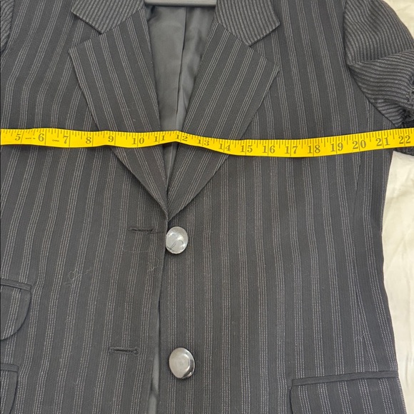 Vintage Christian Dior Black Pinstripe old money Women's Blazer size M - Picture 7 of 10